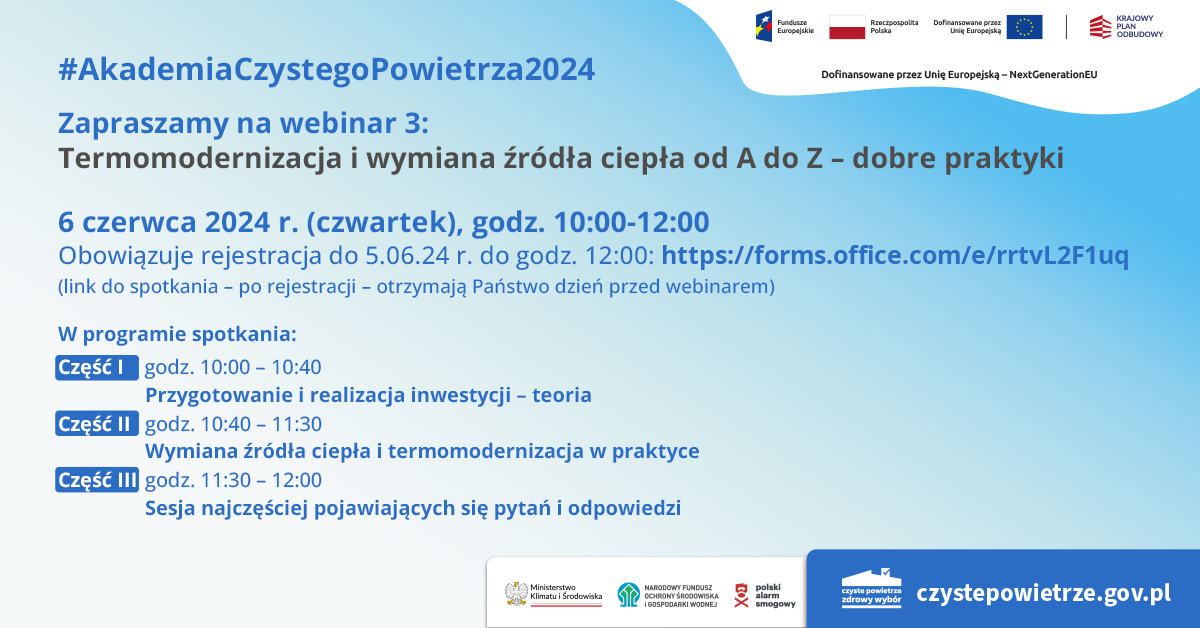 FB Akademia Czystego Powietrza zaproszenie webinar 3 06 06 2024