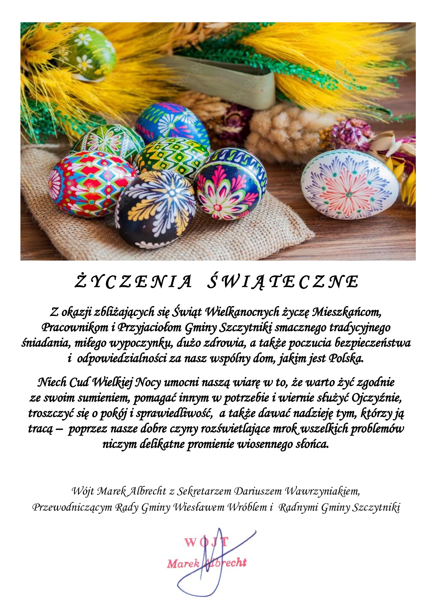 życzenia Wielkanocne 2025