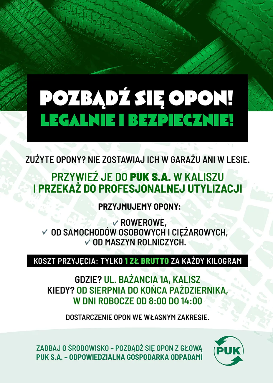 Pozbądź się opon! Legalnie i bezpiecznie!